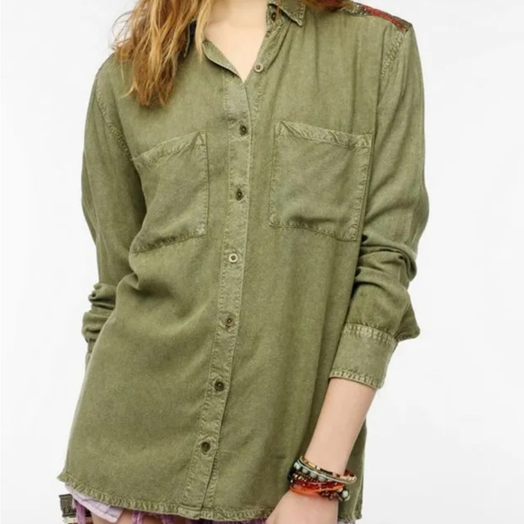 Staring At Stars Patchwork Button Up Shirt - Picture 2 of 6